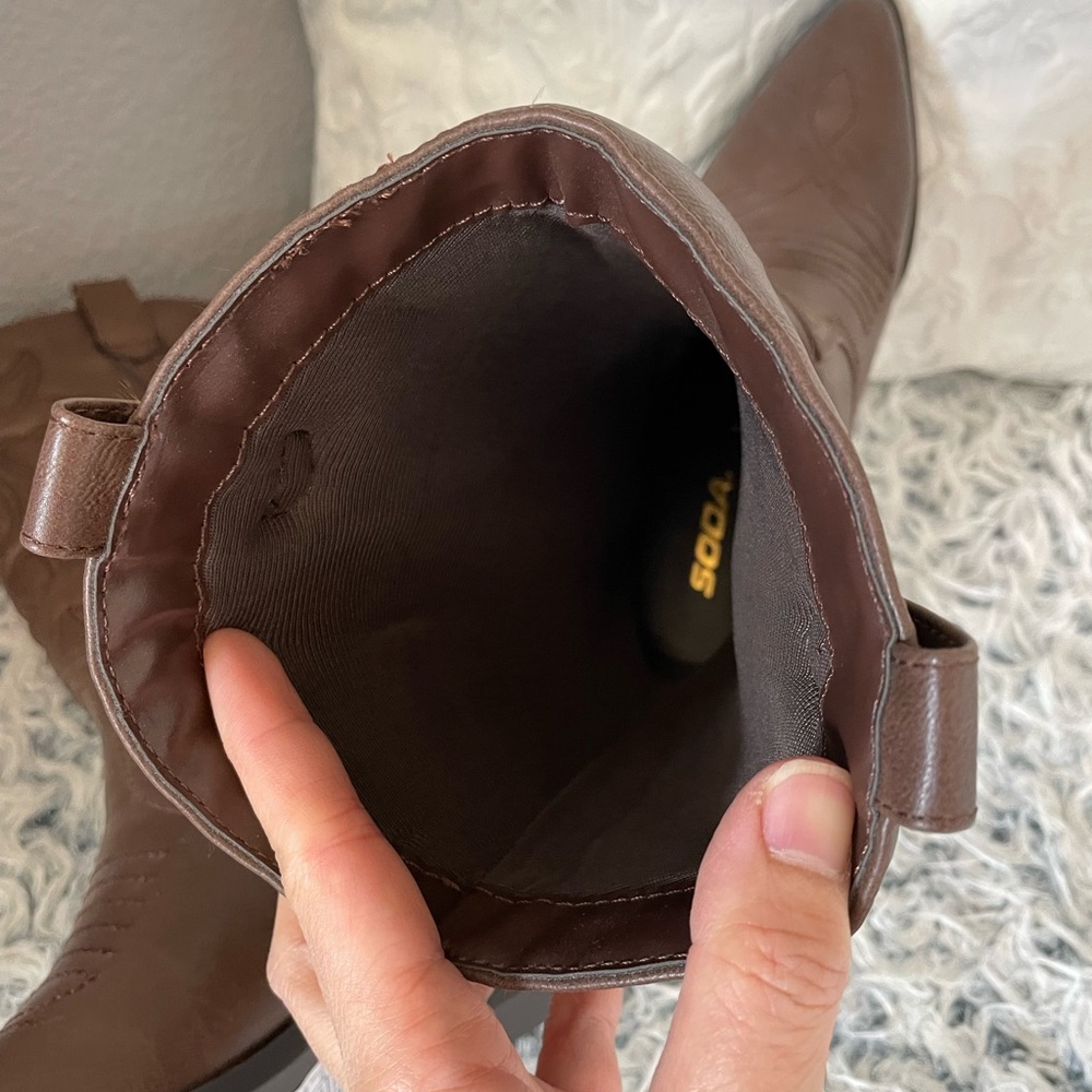 Womens SODA Mid-calf Western Boots - Picture 7 of 9